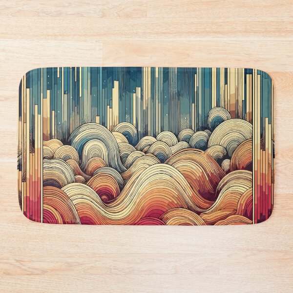 Item preview, Spectrum Colorful Abstract Ocean Waves Pattern designed and sold by TomFrontierArt.