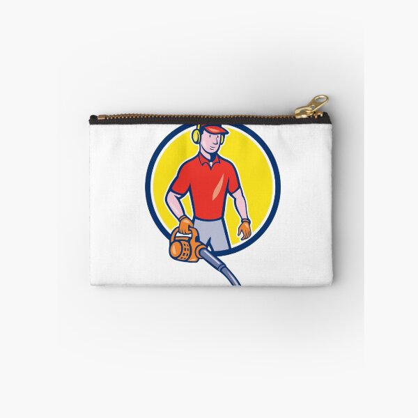 Item preview, Gardener Landscaper Leaf Blower Circle Cartoon designed and sold by patrimonio.