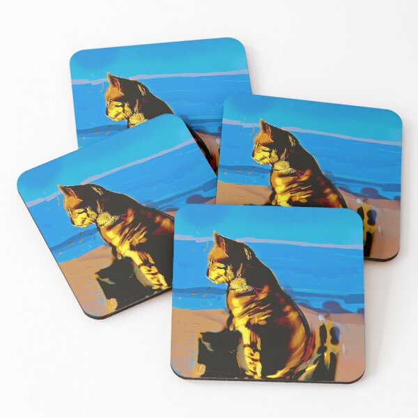 Item preview, Cat at the beach designed and sold by Jacinta hunt.