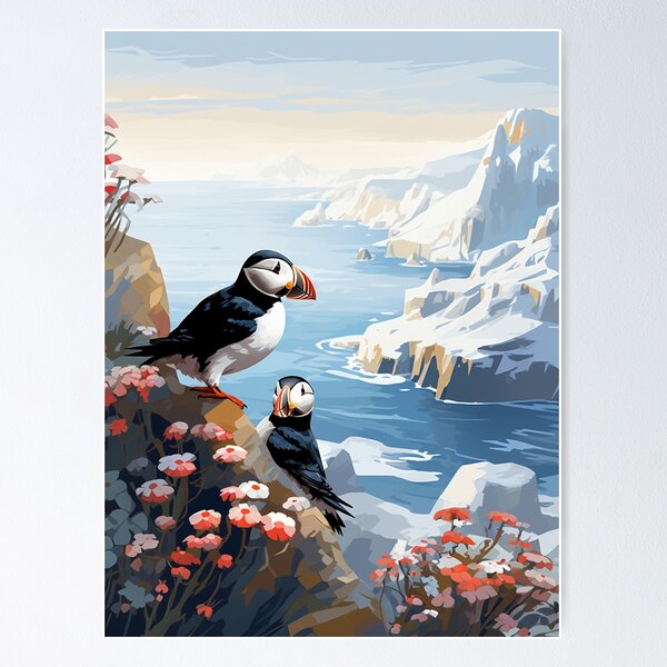Item preview, Two Puffins Together designed and sold by SallieIrma.