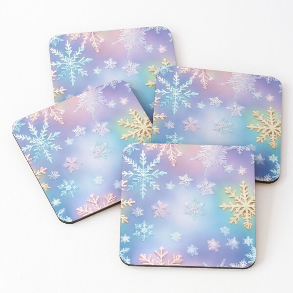 Item preview, Pastel Snowflakes on a Shaded Background designed and sold by Mothrrr.