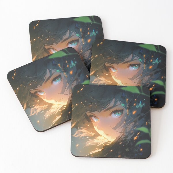 Item preview, Green Enigmatic Anime Portrait designed and sold by ArtsyChaosArt.