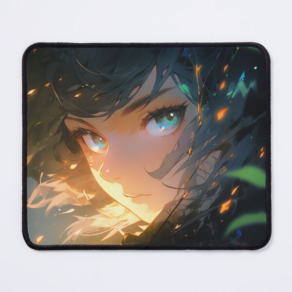 Item preview, Green Enigmatic Anime Portrait designed and sold by ArtsyChaosArt.