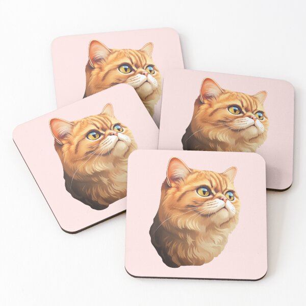 Item preview, Contemplative Exotic Shorthair Cat in Lush Digital Detail Illustration designed and sold by solrevolver.