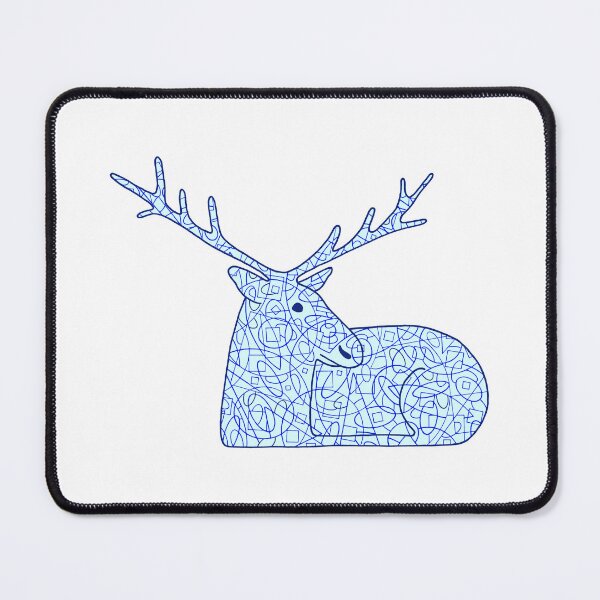 Item preview, Elk in Blue Geometric Shapes. designed and sold by inklets.