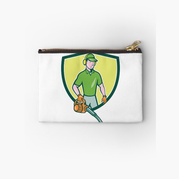 Item preview, Gardener Landscaper Leaf Blower Crest Cartoon designed and sold by patrimonio.