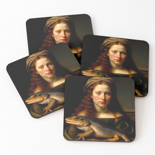 Item preview, Renaissance Lady With  Lizard designed and sold by LanaGustavsson.