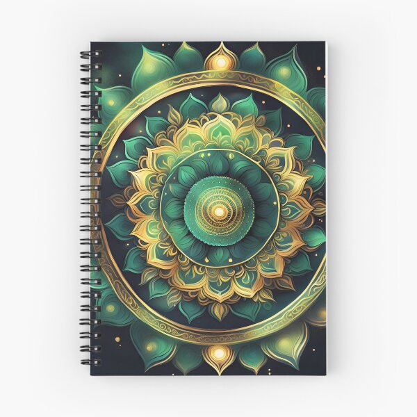 Item preview, Celestial Carnival Green and Gold Mandala Magic designed and sold by SpiritualManda.