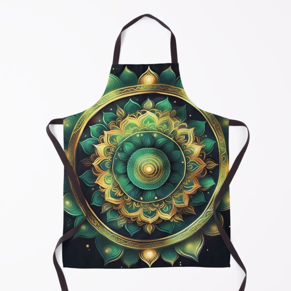 Item preview, Celestial Carnival Green and Gold Mandala Magic designed and sold by SpiritualManda.