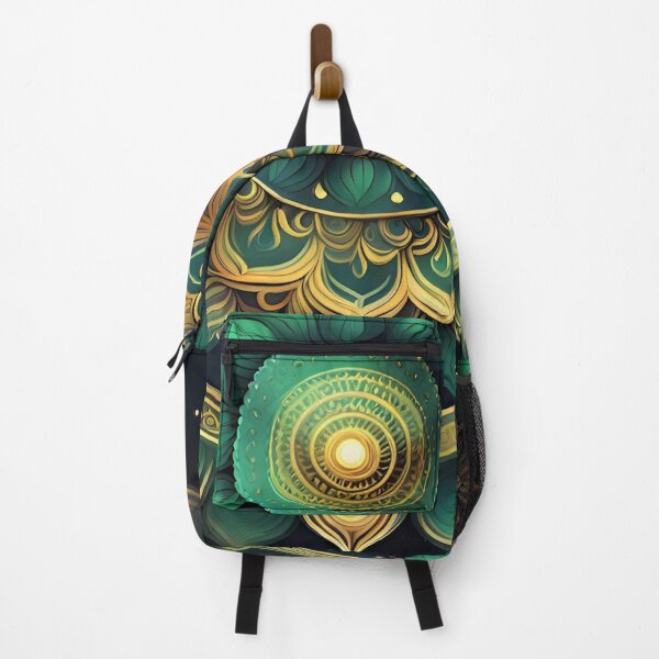 Item preview, Celestial Carnival Green and Gold Mandala Magic designed and sold by SpiritualManda.
