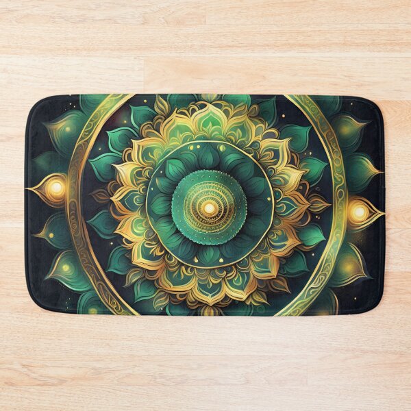 Item preview, Celestial Carnival Green and Gold Mandala Magic designed and sold by SpiritualManda.