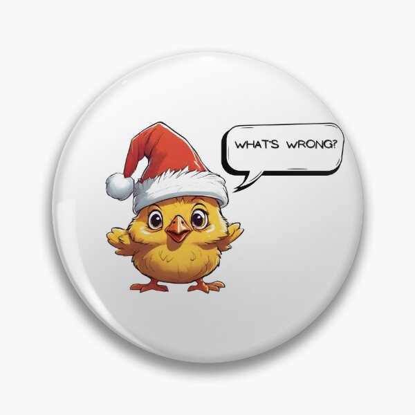 Item preview, Chicken in santa hat designed and sold by AnnMaryGreenArt.