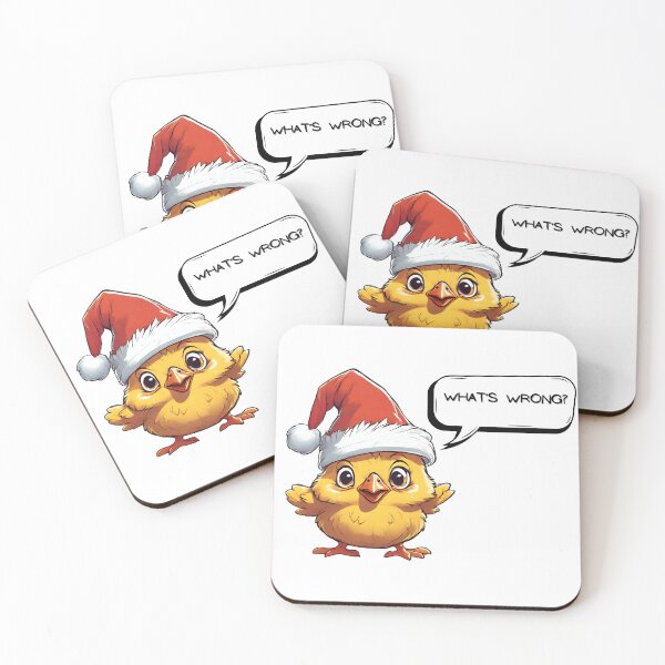 Item preview, Chicken in santa hat designed and sold by AnnMaryGreenArt.
