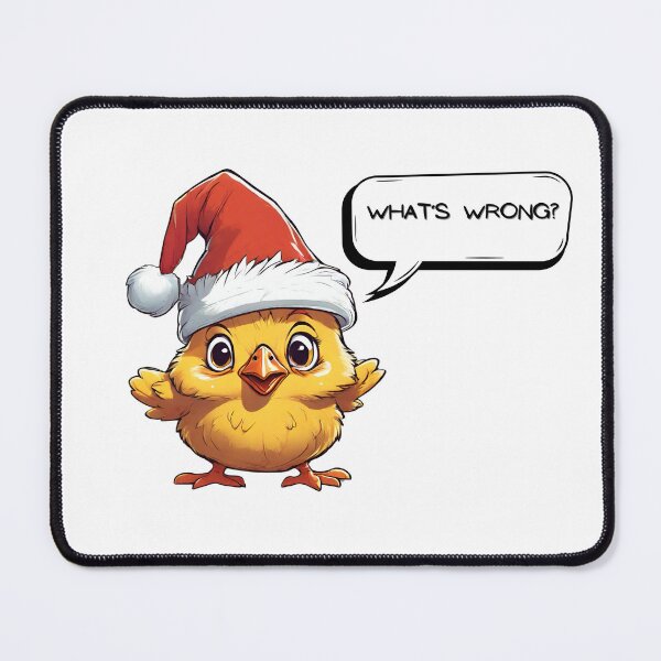 Item preview, Chicken in santa hat designed and sold by AnnMaryGreenArt.