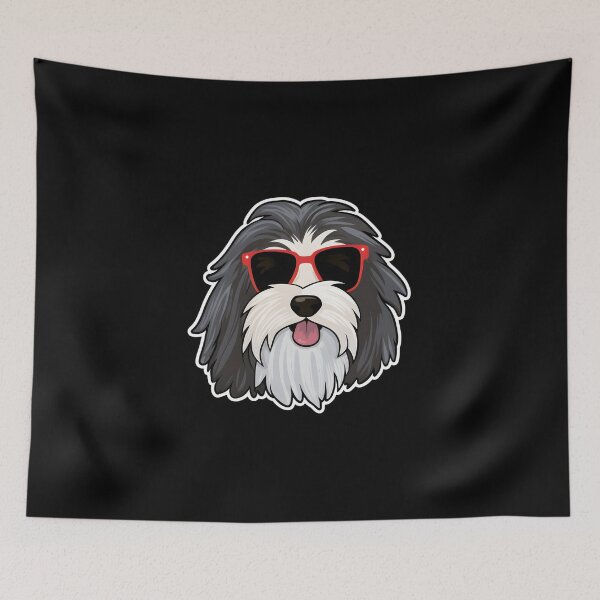 Item preview, Bearded Collie in Cool Sunglasses designed and sold by CUTEDOGGIEZ.
