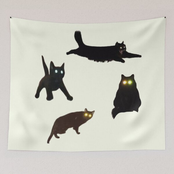 Item preview, black void cursed cat meme (set 1) pack designed and sold by mooneko.