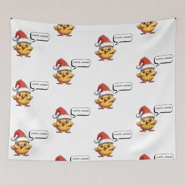 Item preview, Chicken in santa hat designed and sold by AnnMaryGreenArt.