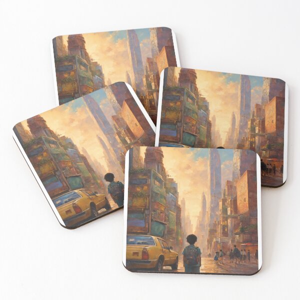 Item preview, A child going to school and looking at skyscrapers designed and sold by AmrTaha86.