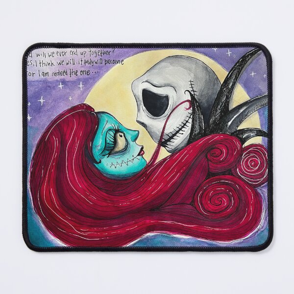 Item preview, Jack and Sally Moonlit Love Print- Unique Nightmare Before Christmas Art with Personalized Lyrics, Artistic, Art Print designed and sold by Vanessa Ljungdahl.