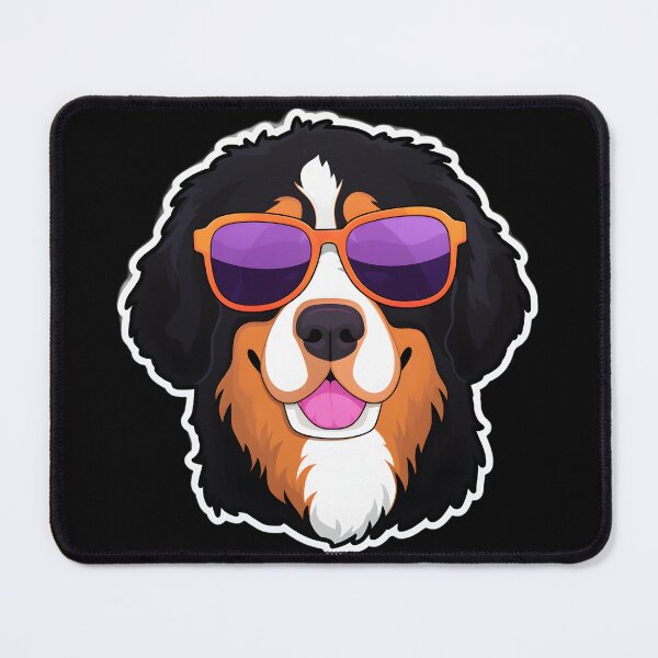 Item preview, Silly Glasses Bernese Mountain Dog designed and sold by CUTEDOGGIEZ.