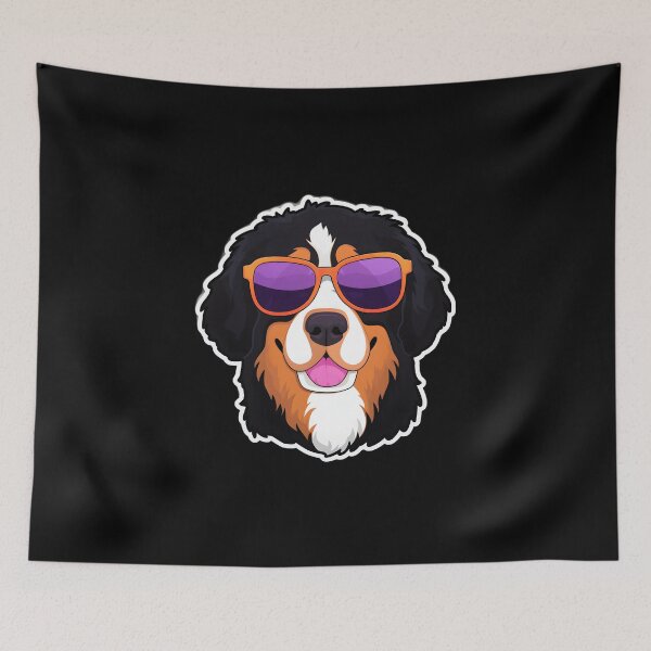 Item preview, Silly Glasses Bernese Mountain Dog designed and sold by CUTEDOGGIEZ.