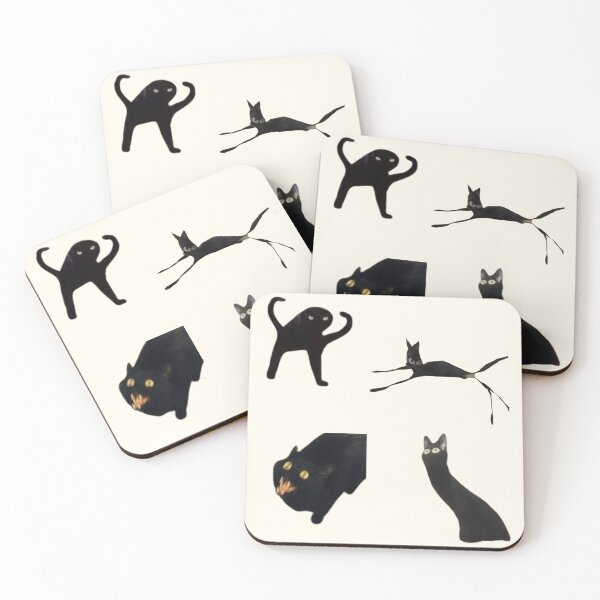Item preview, black void cursed cat meme (set 2) pack designed and sold by mooneko.