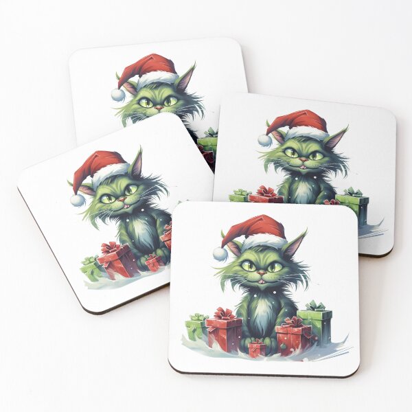 Item preview, Green Cat Christmas designed and sold by slicksdesigns.