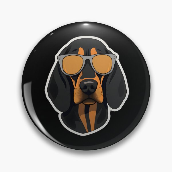Artikelvorschau, Silly Glasses Black And Tan Coonhound entworfen und verkauft von CUTEDOGGIEZ.