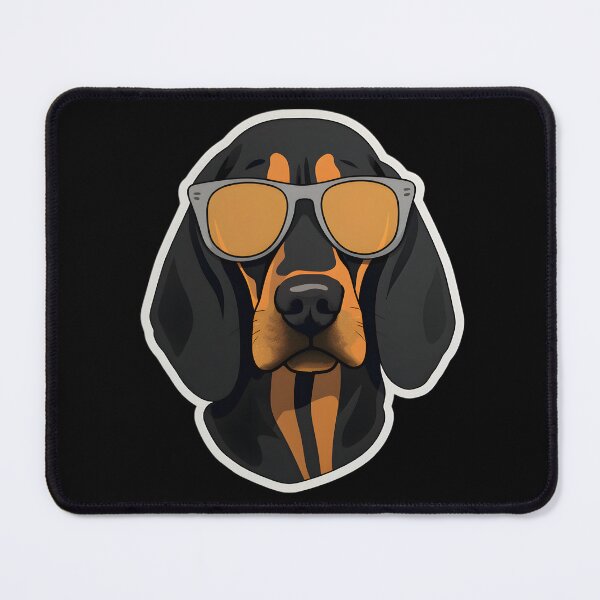 Artikelvorschau, Silly Glasses Black And Tan Coonhound entworfen und verkauft von CUTEDOGGIEZ.