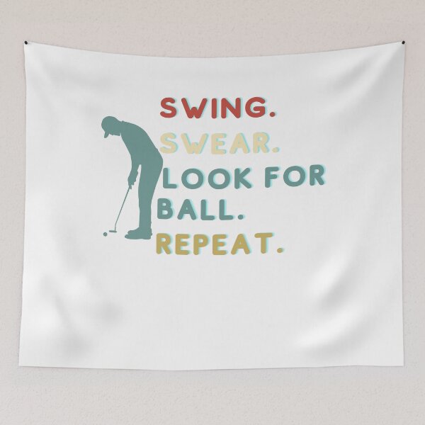 Item preview, Swing Swear Look For Ball Repeat, Golf Shirt, Golfers Shirt, Shirt For Golfer, Funny Golf Shirt,  designed and sold by Creativedsigna.