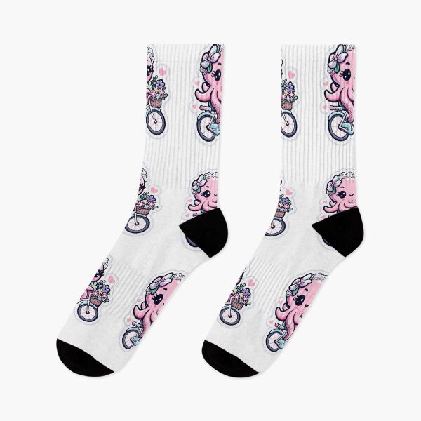 Item preview, A feminine Octopus riding a bicycle designed and sold by LILY ROSE.