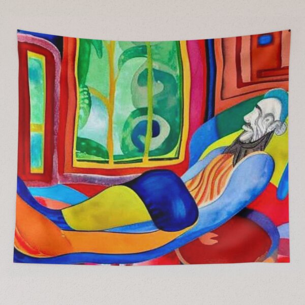 Item preview, Man sleeping on sofa designed and sold by George Hutton Hunter.