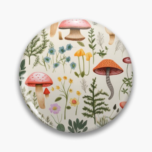 Artikelvorschau, Fungi Fantasia: A Mushroom Pattern Collection - Design 1 entworfen und verkauft von kawaiidoodlesuk.