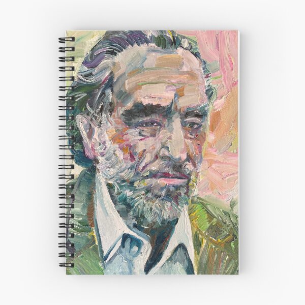 Item preview, CHARLES BUKOWSKI oil portrait designed and sold by lautir.