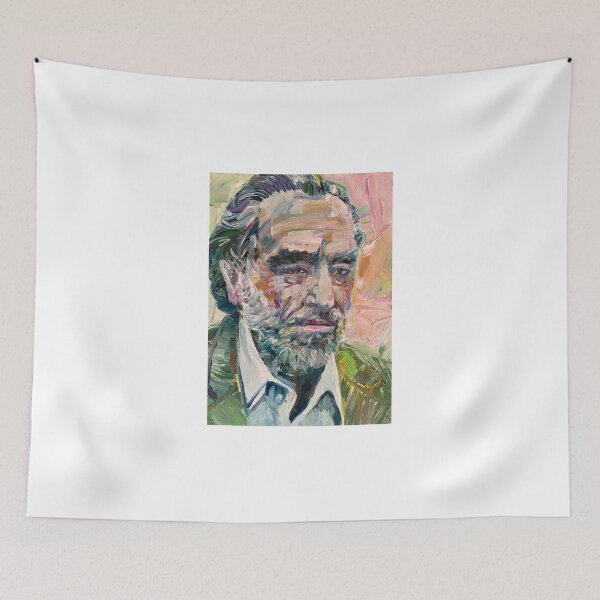 Item preview, CHARLES BUKOWSKI oil portrait designed and sold by lautir.