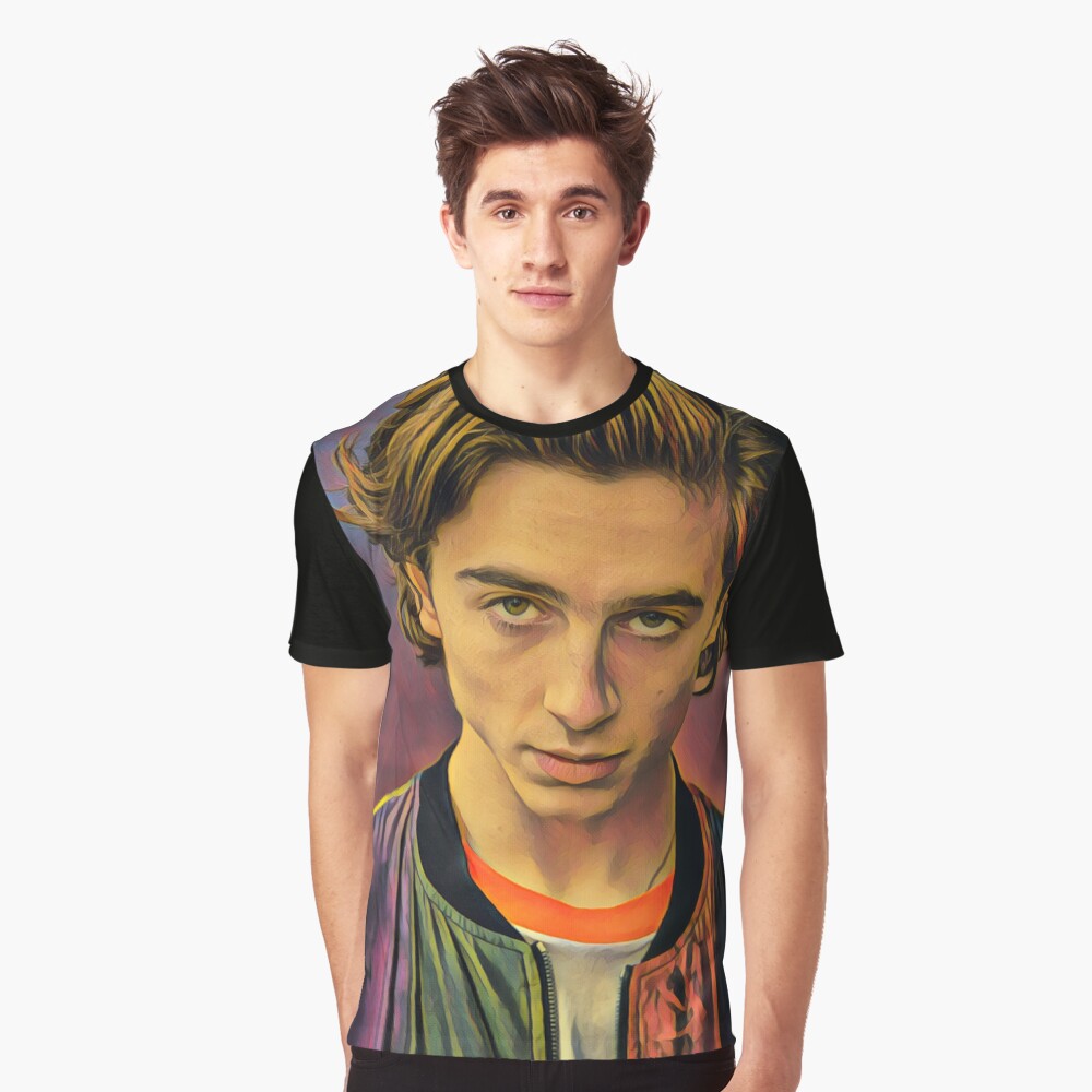 timothee chalamet black shirt