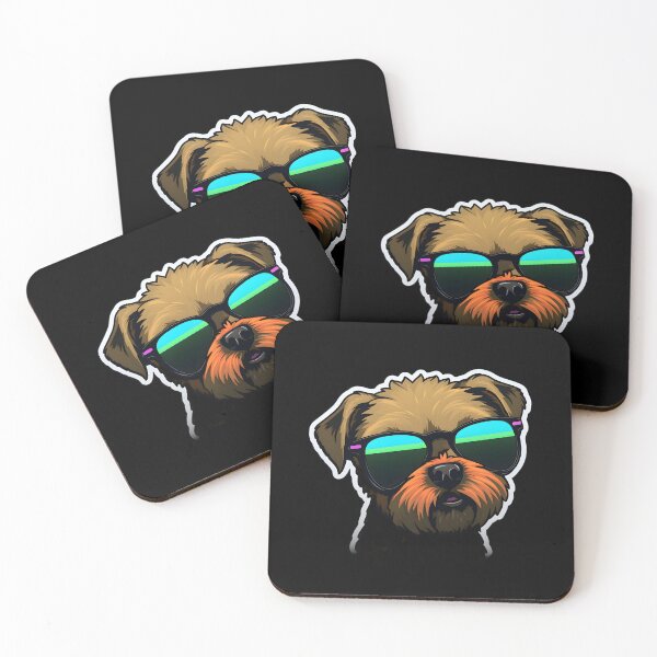 Item preview, Silly Glasses Border Terrier designed and sold by CUTEDOGGIEZ.