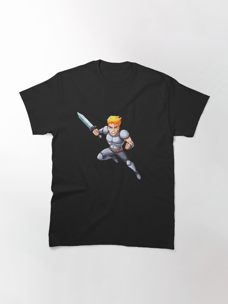 Thumbnail 3 of 7, Classic T-Shirt, Kid Knight Warrior, pixel art designed and sold by djspacegr.