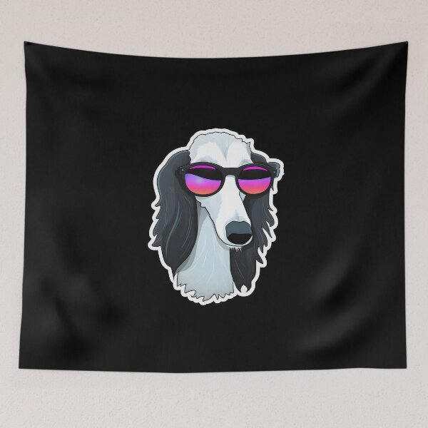 Item preview, Borzoi in Cool Sunglasses designed and sold by CUTEDOGGIEZ.