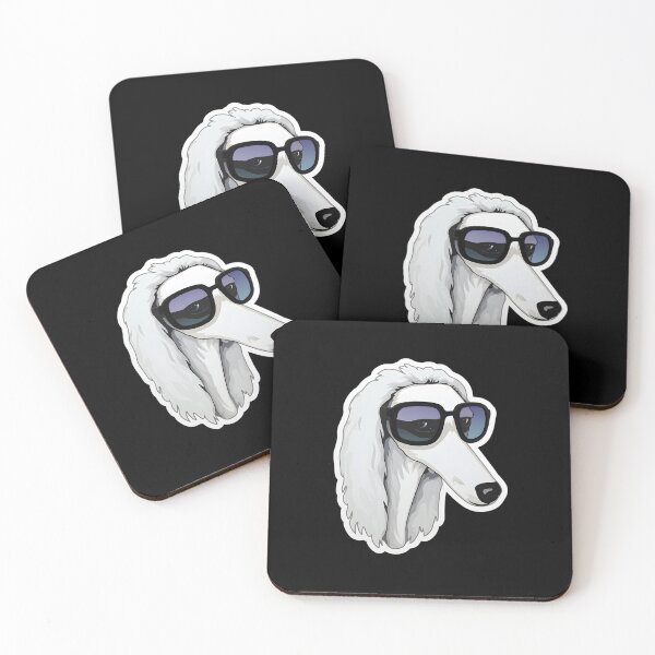 Item preview, Silly Glasses Borzoi designed and sold by CUTEDOGGIEZ.