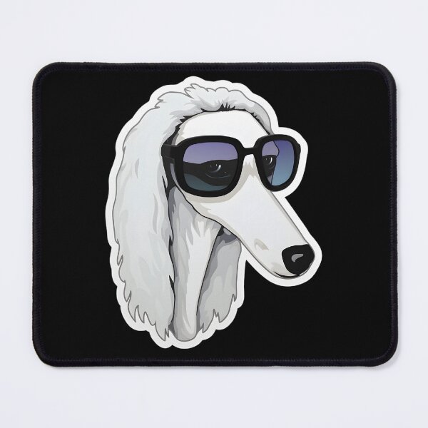 Item preview, Silly Glasses Borzoi designed and sold by CUTEDOGGIEZ.