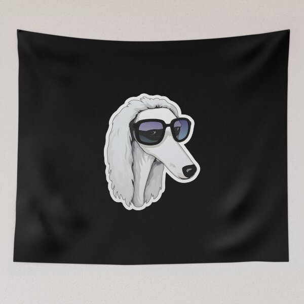 Item preview, Silly Glasses Borzoi designed and sold by CUTEDOGGIEZ.