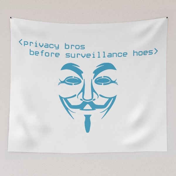 Item preview, Privacy bros Guy Fawks designed and sold by Tawtay Clothing Co..