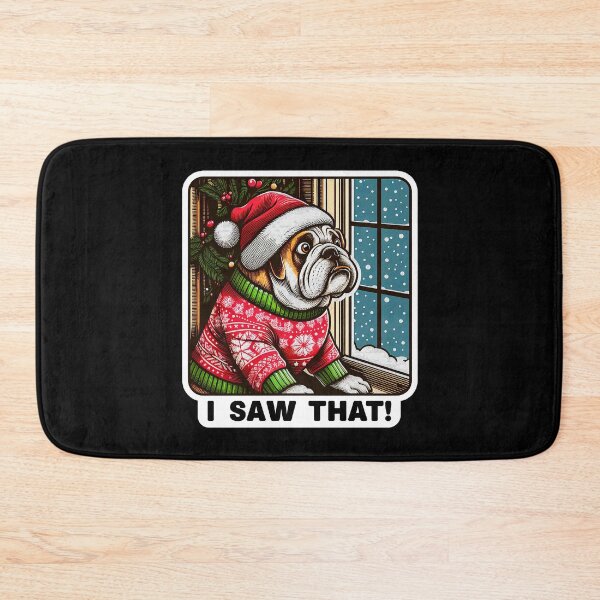 Item preview, I Saw That meme Bulldog Snow Fall Ugly Christmas Sweater designed and sold by plushism.