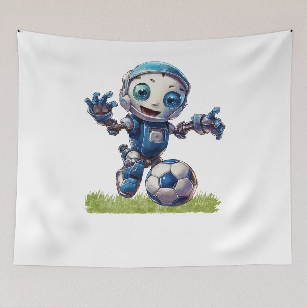 Artikelvorschau, Retro-Roboter, der Fußball spielt entworfen und verkauft von ZenEvoke.