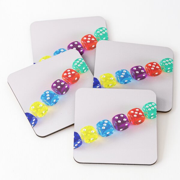 Item preview, A group of colorful 6-sided dice on a white backdrop designed and sold by Giuseppe Cammino.