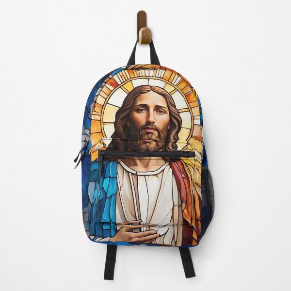 Item preview, Divine Luminescence: Stained Glass Art Featuring Jesus Christ for Baptism Gifts - Christian designed and sold by HeavenArtStudio.