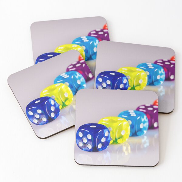 Item preview, A group of colorful 6-sided dice on a white backdrop designed and sold by Giuseppe Cammino.