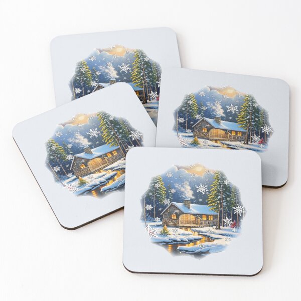 Item preview, Winter Cozy Cabin in Snow designed and sold by Cute & Sassy Custom Gifting Boutiques.