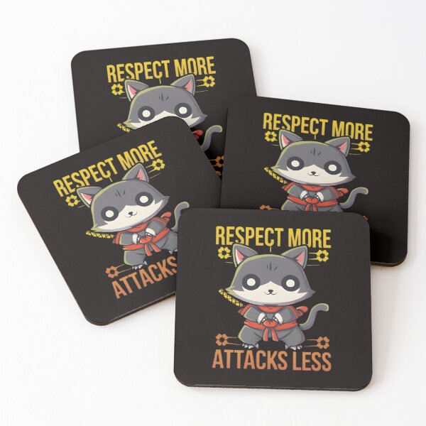 Item preview, Kitty Ninja from japan Respect more Attacks less designed and sold by GENZ-CREATIVES.